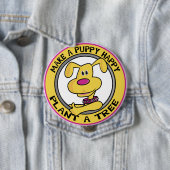 Badge Rond 10 Cm Happy Puppy - (En situation)