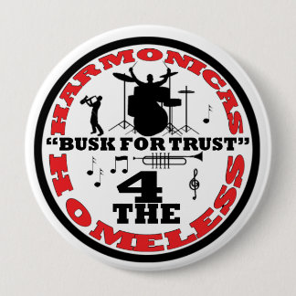 Badge Rond 10 Cm Harmonicas pour le sans-abri
