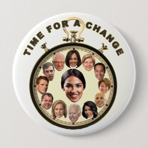 Badge Rond 10 Cm Heure pour un changement !
