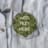 Badge Rond 10 Cm Hexagone géométrique Camouflage (En situation)