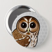 Badge Rond 10 Cm Hibou fauve de Birdorable (Devant & derrière)
