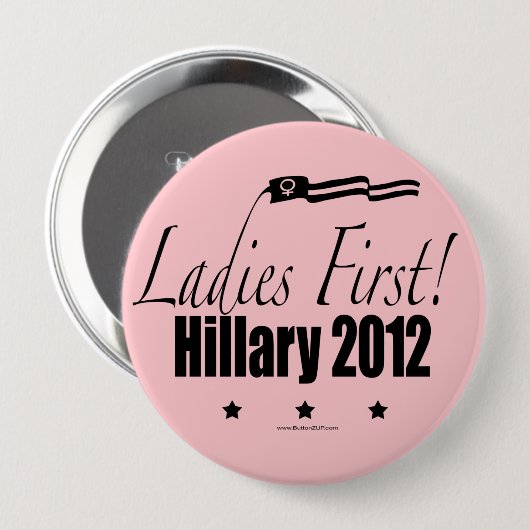 Badge Rond 10 Cm Hillary 2012 (Devant & derrière)
