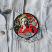 Badge Rond 10 Cm hillary 2016 (En situation)