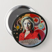 Badge Rond 10 Cm hillary 2016 (Devant & derrière)