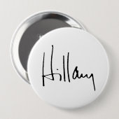 Badge Rond 10 Cm HILLARY CLINTON AUTOGRAPH.png (Devant & derrière)