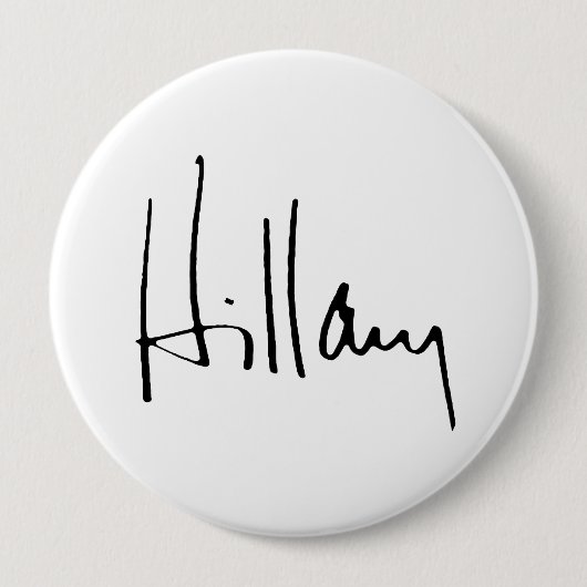 Badge Rond 10 Cm HILLARY CLINTON AUTOGRAPH.png (Devant)