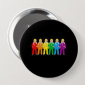 Badge Rond 10 Cm Hillary Pantsuit Pride - (Devant & derrière)