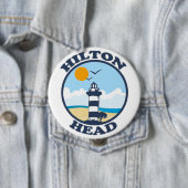 Badge Rond 10 Cm Hilton Head Island. (En situation)