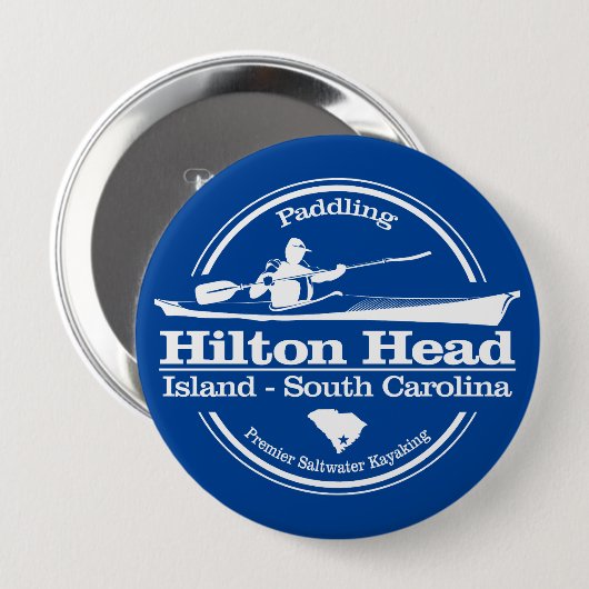 Badge Rond 10 Cm Hilton Head (SK) (Devant & derrière)