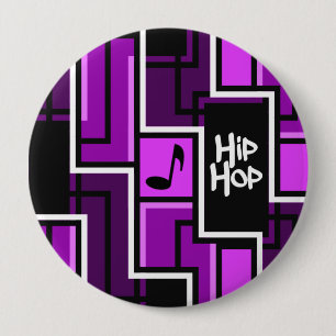Badge Rond 10 Cm Hip hop, énorme