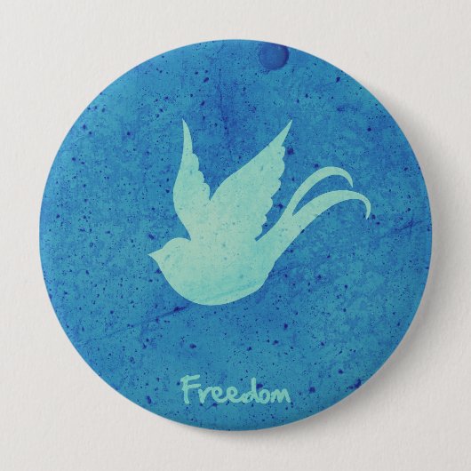 Badge Rond 10 Cm Hirondelle de liberté (Devant)