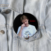 Badge Rond 10 Cm Homme de dames (En situation)