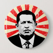 Badge Rond 10 Cm Hugo Chavez (Devant)