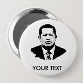 Badge Rond 10 Cm Hugo Chavez (Devant & derrière)