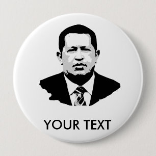 Badge Rond 10 Cm Hugo Chavez