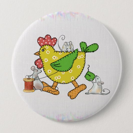 Badge Rond 10 Cm Huhn nähen (Devant)