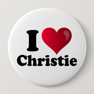 Badge Rond 10 Cm I coeur Chris Christie