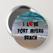 Badge Rond 10 Cm I Love Fort Myers Beach (Devant & derrière)