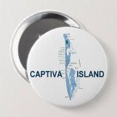 Badge Rond 10 Cm Île de Captiva (Devant & derrière)