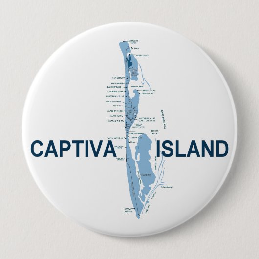 Badge Rond 10 Cm Île de Captiva (Devant)