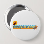 Badge Rond 10 Cm Île de chasse (Devant & derrière)