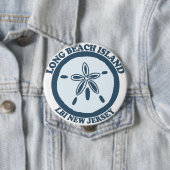 Badge Rond 10 Cm Île de Long Beach (En situation)