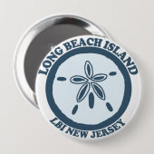 Badge Rond 10 Cm Île de Long Beach (Devant & derrière)