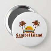 Badge Rond 10 Cm Île de Sanibel (Devant & derrière)