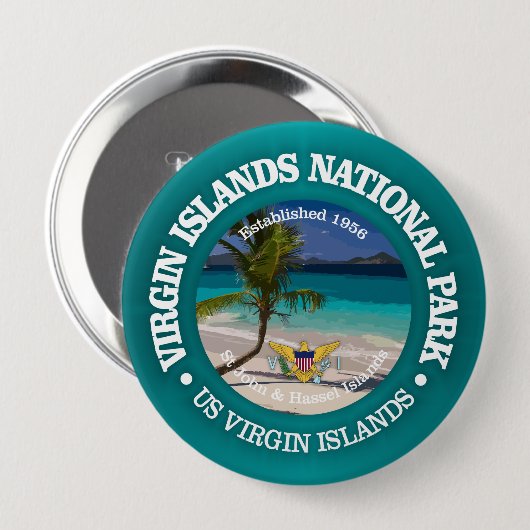 Badge Rond 10 Cm Îles Vierges NP2 (Devant & derrière)