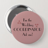 Badge Rond 10 Cm Im le coordonnateur de mariage (Devant & derrière)