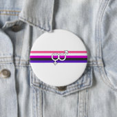 Badge Rond 10 Cm Indicateur de la fierté du fluide genderfluide (En situation)