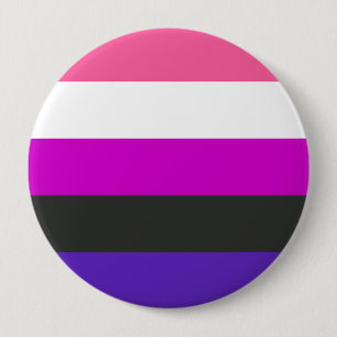 Badge Rond 10 Cm Indicateur de la fierté du fluide genderfluide