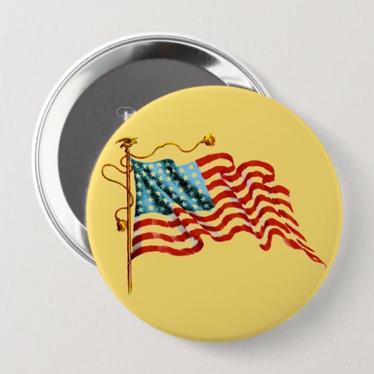 Badge Rond 10 Cm Indicateur Stars & Stripes - (Devant & derrière)