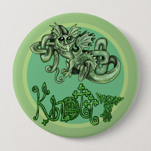 Badge Rond 10 Cm Inextricable ! ~Buttons celtiques de dragon de lil
