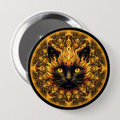 Badge Rond 10 Cm Inferno Kitty Mandala (Devant & derrière)