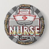 Badge Rond 10 Cm Infirmière (Devant)