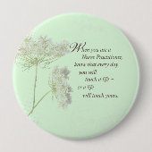 Badge Rond 10 Cm Infirmière praticien Touch Vies Fleur sauvage (Devant)