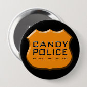 Badge Rond 10 Cm Insigne de la police de Candy (Devant & derrière)