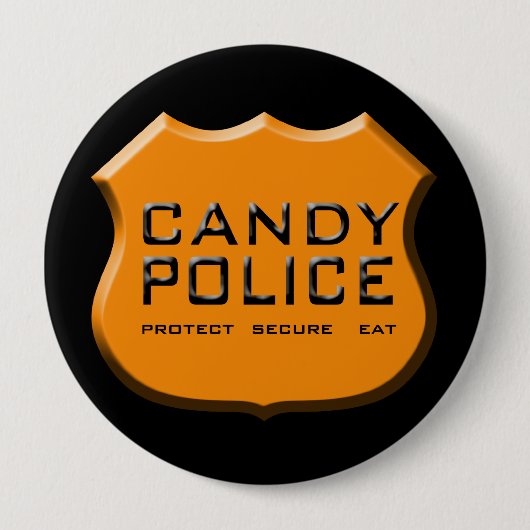 Badge Rond 10 Cm Insigne de la police de Candy (Devant)