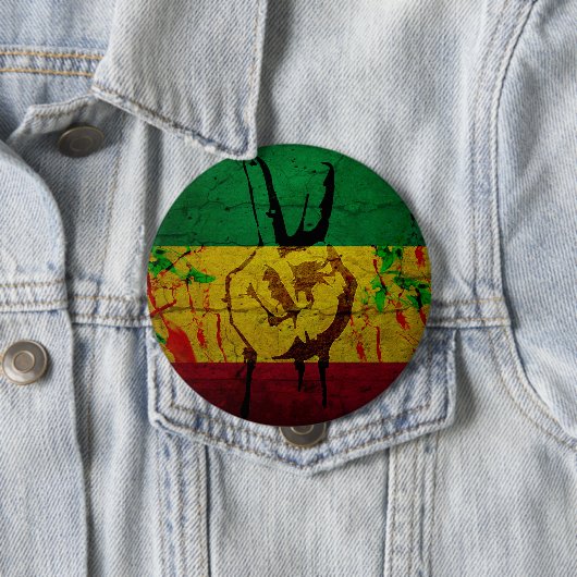 Badge Rond 10 Cm Insigne de Rastafarian (En situation)