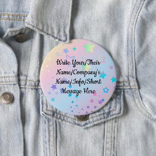 Badge Rond 10 Cm Insigne Rond Personnalisable Écrire Tout Ce Que Vo