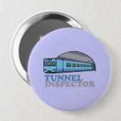 BADGE ROND 10 CM INSPECTEUR DE TUNNEL (Devant & derrière)