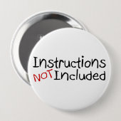 Badge Rond 10 Cm Instructions non incluses (Devant & derrière)