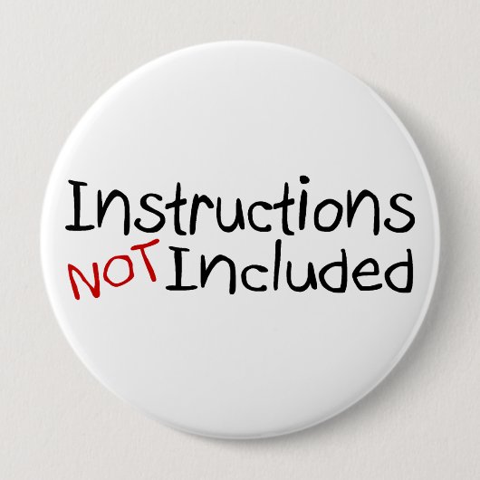 Badge Rond 10 Cm Instructions non incluses (Devant)