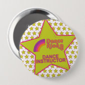 Badge Rond 10 Cm instructor_button de dancealong_star_dance (Devant & derrière)