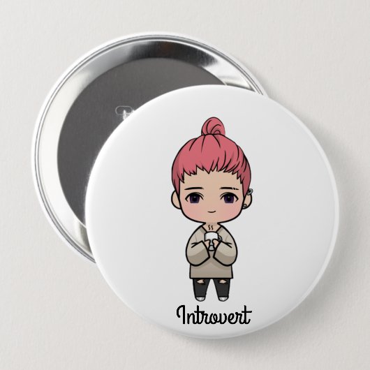 Badge Rond 10 Cm Introverti (Devant & derrière)