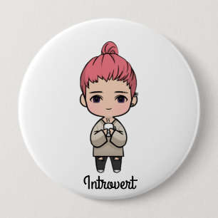 Badge Rond 10 Cm Introverti