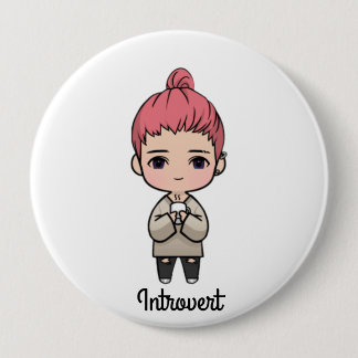 Badge Rond 10 Cm Introverti