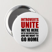 Badge Rond 10 Cm Introverts unissent (Devant & derrière)