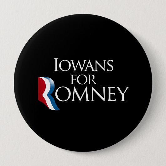 Badge Rond 10 Cm Iowans pour Romney - .png (Devant)